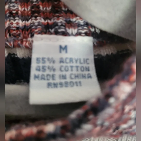 Azzure Denim Women’s Long Sleeve Sweater – Multi-Color, Size Medium - Picture 5 of 5